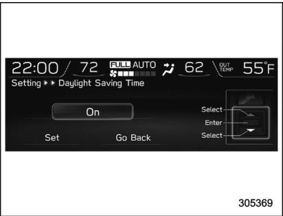 SUBARU WRX STI (2019) - Réglage de l'heure d'étape - 1