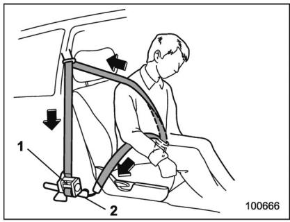 SUBARU WRX STI (2019) - Ceinture de sécurité du passager avant - 1