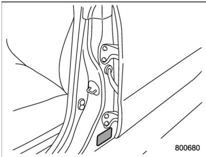 SUBARU WRX STI (2019) - Plaque du véhicule - 1
