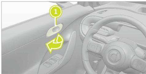 SMART 1 (2023) - Déverrouillage/ouverture des portières de l'intérieur - 1