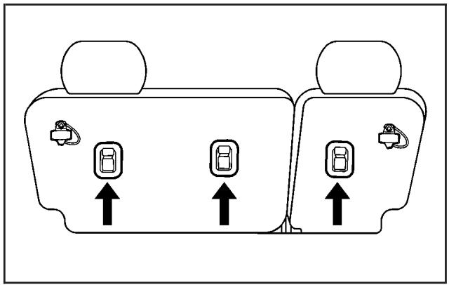 Pontiac Torrent (2007) - Emplacements de l'ancrage inférieur et de l'ancrage de sangle supérieure - 2