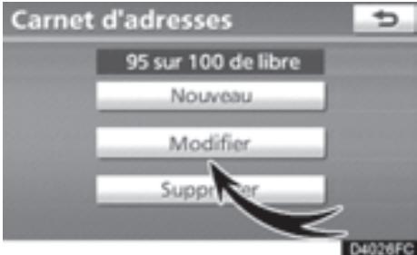 TOYOTA 4runner (2010) - Modification des entrées du carnet d'adresses - 1