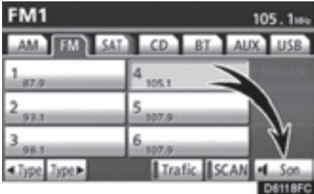 TOYOTA 4runner (2010) - Appuyez sur la touche "AUDIO". - 1