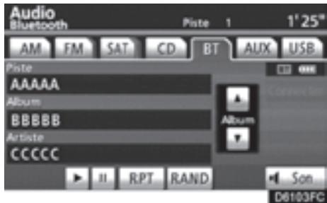 TOYOTA 4runner (2010) - Lecture de musique Bluetooth® - 1