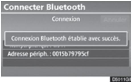 TOYOTA 4runner (2010) - L'écran“ConnectorBluetooth" s'affiche. - 1