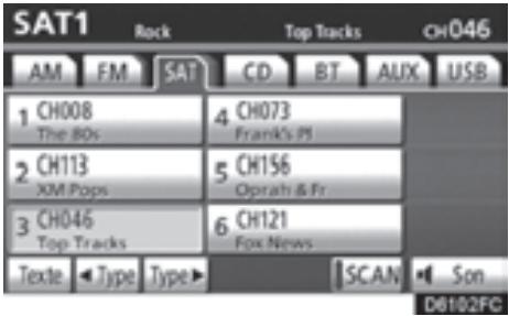 TOYOTA 4runner (2010) - Syntonisez le canal souhaite. - 1