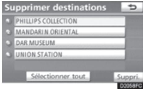 TOYOTA 4runner (2010) - — Suppression des destinations prédéfinies - 1