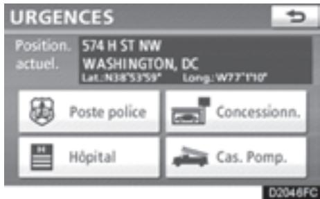 TOYOTA 4runner (2010) - - Recherche de la destination par "Urgences" - 1