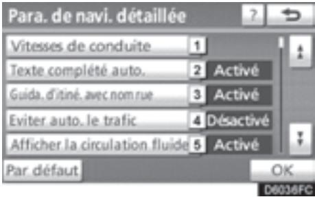 TOYOTA 4runner (2010) - ÉCRANS DES PARAMÉTRES DE NAVIGATION - 1