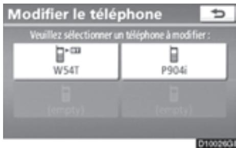 TOYOTA 4runner (2010) - Effleurez la touche "Modifier les téléphones". - 1