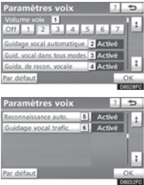 TOYOTA 4runner (2010) - Paramètres de voix - 4