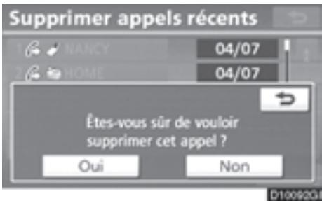 TOYOTA 4runner (2010) - — Suppression de l'histoire des appels - 4