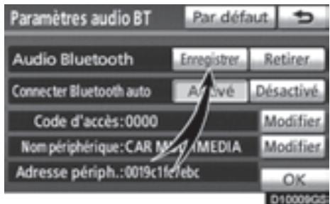 TOYOTA 4runner (2010) - — Paramétrage du lecteur audio Bluetooth® - 2