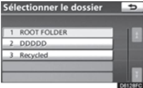 TOYOTA 4runner (2010) - - Sélectionnez le dossier désiré (mémoire USB uniquement) - 2