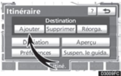 TOYOTA 4runner (2010) - Définition et suppression des destinations — Ajout de destinations - 2