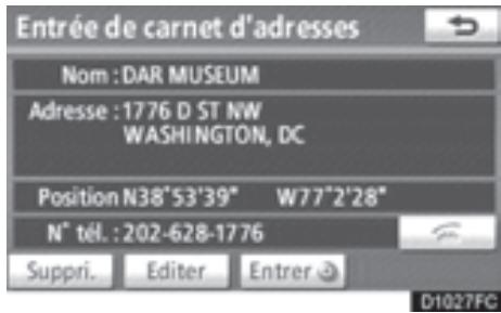 TOYOTA 4runner (2010) - INFORMATION SUR LES ENTRES DUCARNET D'ADRESSES - 2