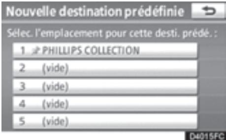 TOYOTA 4runner (2010) - — Définition des “Destinations prédéfiniées” - 5