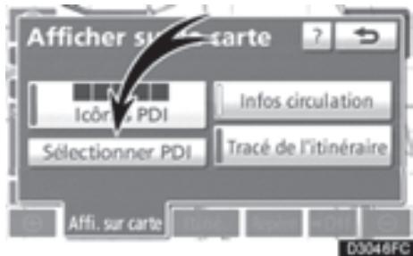 TOYOTA 4runner (2010) - Effleurez la touche "Affi. sur carte". - 1