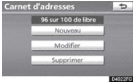 TOYOTA 4runner (2010) - — Définition du "Carnet d'adresses" - 2