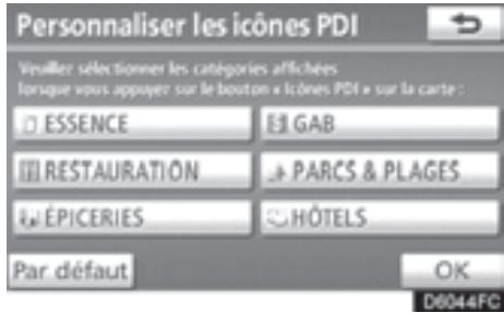 TOYOTA 4runner (2010) - - Changement de catégorie de PDI (Sélectionner les icônes de PDI) - 2