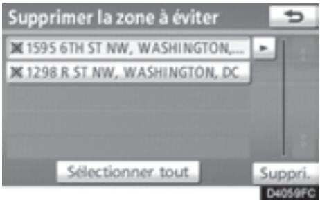 TOYOTA 4runner (2010) - AFFICHAGE DU NOM DES ZONES À ÉVITER - 7