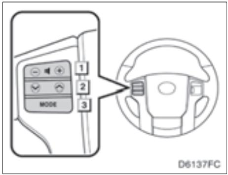 TOYOTA 4runner (2010) - Télécommande du système audio (contacteurs au volant) - 1