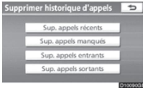 TOYOTA 4runner (2010) - — Suppression de l'histoire des appels - 2