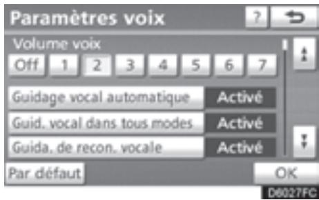 TOYOTA 4runner (2010) - Paramètres de voix - 3