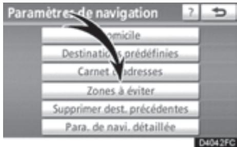 TOYOTA 4runner (2010) - — Définition des “Zones à éviter” - 1