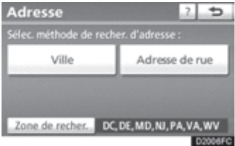 TOYOTA 4runner (2010) - — Recherche de la destination par "Adresse" - 1