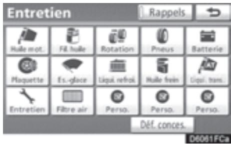 TOYOTA 4runner (2010) - Paramètres du vehicule — Entretien - 4