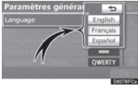 TOYOTA 4runner (2010) - Effleurez la touche "Language". - 1