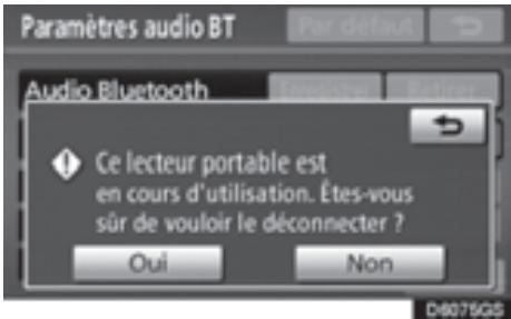 TOYOTA 4runner (2010) - — Paramétrage du lecteur audio Bluetooth® - 6