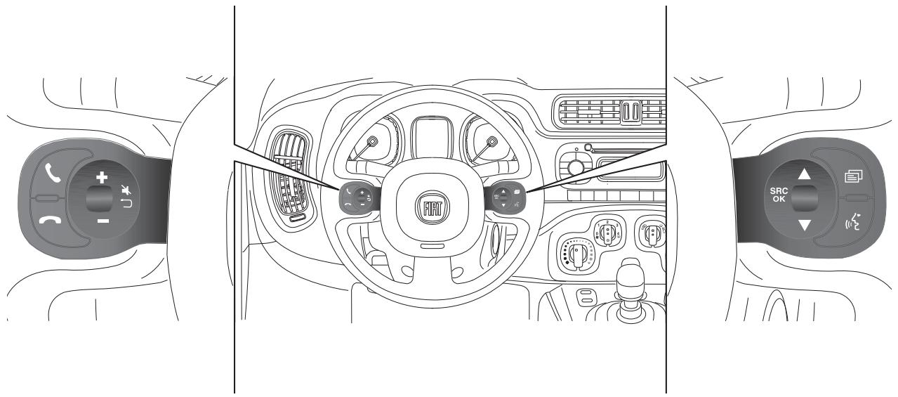 FIAT Panda 3 (2012) - COMMANDES AU VOLANT - 1