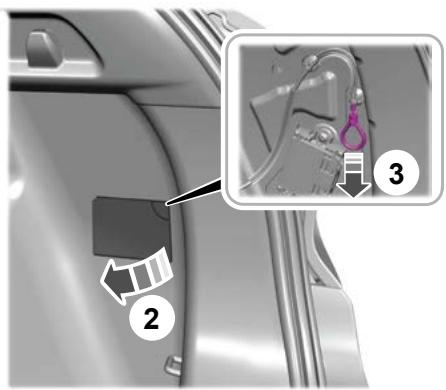 FORD Explorer (2023) - DÉVERROUILLAGE MANUEL DU COUPLEUR DE CHARGE - 1