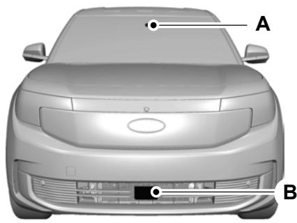 FORD Explorer (2023) - EMPLACEMENT DES CAPTEURS D'ASSISTANCE PRÉ-COLLISION - 1