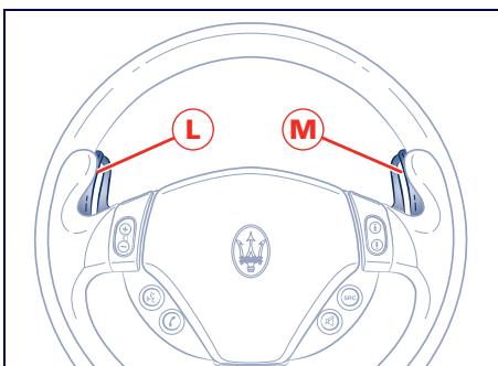 Maserati Quattroporte (2008-2012) - Leviers des vitesses au volant (sur demande) - 1