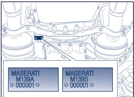 Maserati Quattroporte (2008-2012) - Plaque signalétique de la peinture - 2