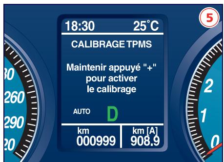 Maserati Quattroporte (2008-2012) - Page d'écran calibrage TPMS - 3
