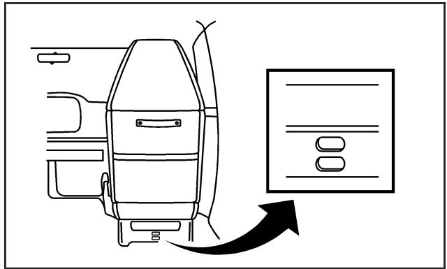 CHEVROLET Express (2008) - Emplacements de l'ancrage inférieur et de l'ancrage de sangle supérieure - 4