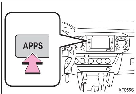TOYOTA Tacoma N300 (2016) - Appuyez sur le bouton "APPS". - 1