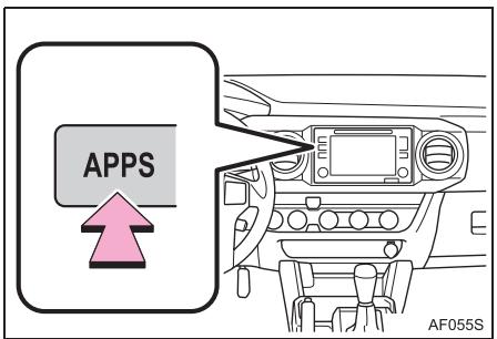 TOYOTA Tacoma N300 (2016) - Appuyez sur le bouton "APPS". - 1