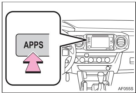 TOYOTA Tacoma N300 (2016) - Appuyez sur le bouton "APPS". - 1