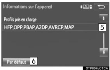 TOYOTA Tacoma N300 (2016) - Modification des informations d'un appareil bluetooth® - 3