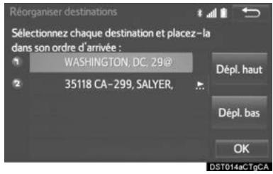 TOYOTA Tacoma N300 (2016) - Modification de l'ordre des destinations - 1