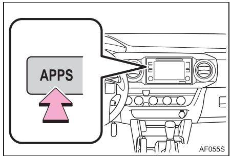 TOYOTA Tacoma N300 (2016) - Appuyez sur le bouton "APPS". - 1