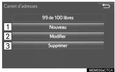 TOYOTA Tacoma N300 (2016) - Configuration du CARNET d'adresses - 1