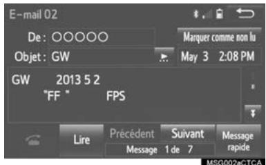 TOYOTA Tacoma N300 (2016) - Modification des messages de réponse RAPIDE - 1