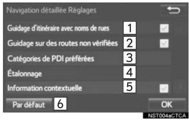TOYOTA Tacoma N300 (2016) - Écrans des paramètres de navigation - 1