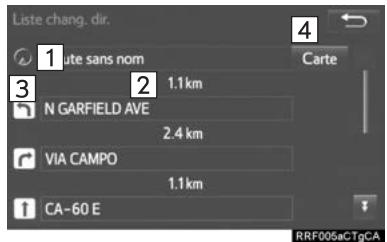 TOYOTA Tacoma N300 (2016) - Affichage de la LISTE des changesments de direction - 1